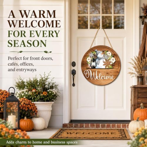 16Pcs Interchangeable Seasonal Welcome Door Sign,12 Inch Wood Wreath Decor - Image 6