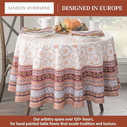 Maison d' Hermine Table Cloth Round Table Reusable 100% Cotton 69" Diameter - Image 2