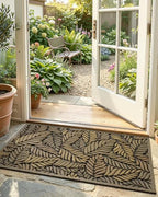 Color&Geometry Door Mat Outside Entrance 17"x30", Garage, Khaki by COLORG