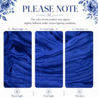 24 Pack Royal Blue Cheesecloth Table Runner 17 x 108 Inch Boho Table Runner - Image 4