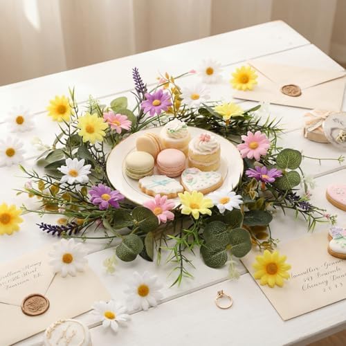 Summer Hawaii Placemat Set of 6 Artificial Flower Wreath Charger - Image 3