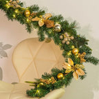 YULETIME 6 Feet Lighted Christmas Garland, Battery Powered 20 Fairy Lights - Image 5
