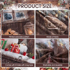 WovWeave 7 x 16 Ft Christmas Garage Door Cover, Winter Snowman Banner - Image 3