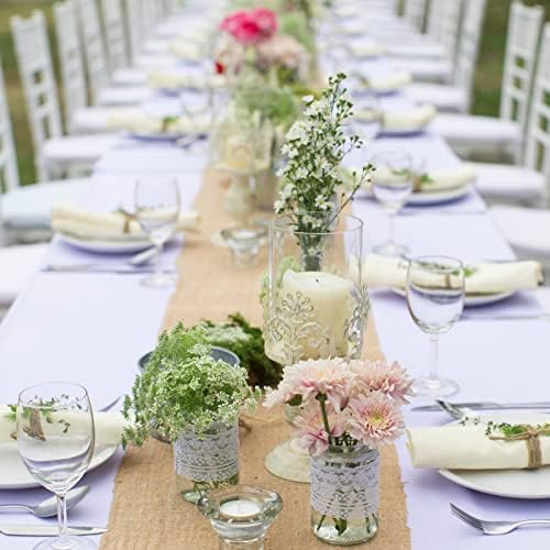 Buryeah 15 Pack Burlap Table Runners,12 x 71 Inch Natural Jute Rustic Runners Vintage Farmhouse Country Table Decor for Wedding Engagement Birthday Party Home Dining Kitchen Decorations - Image 6