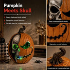 Led Light Up Jack O Lantern, Pumpkin Skull Halloween Decorations for Home - Image 5