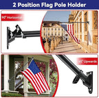 3x5 American Flag with Pole for House, 7FT Flag Pole Kit with us flag 3x5 heavy duty outdoor indestructible, Tangle Free Flag Pole with Bracket for Residential, Commercial, Outdoors Garden, Black - Image 6