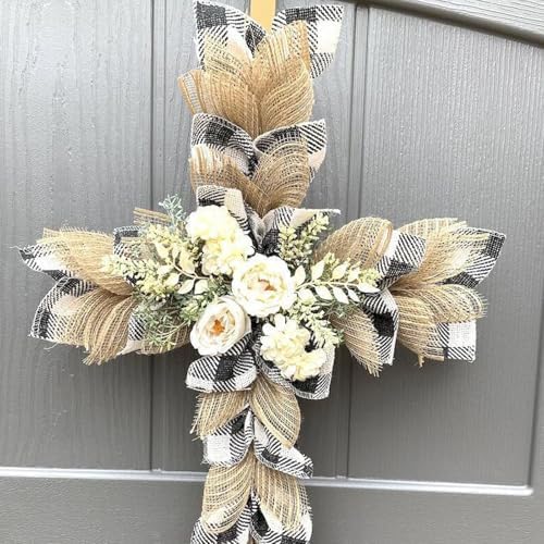 2 Pack 24Inch Wire Wreath Frame,Cross Shaped Wreath Form for Crafts - Image 3
