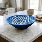 Handwoven African Basket Bowl for Fruits Wall Decor 8in diameter - Image 3