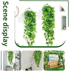 Fake Hanging Plants Vines(8pcs)for Room Decor, Artificial Ivy Greenery Garlands for Home Bedroom Living Aesthetic Kitchen Office Wall Patio Bookshelf,Indoor,Outdoor Farmhouse Decorations(No Basket) - Image 3