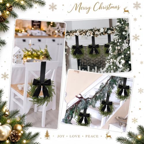 6 Pcs Christmas Black Wreaths Kitchen Cabinet Decorations - Image 6