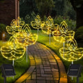 Riakrum 8 Pack Solar Diwali Lights, Lotus Shape, Diwali Outdoor Decorations by Riakrum