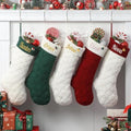 Personalized Christmas Stockings,Custom Embroidered Name & Monogram Knit Stockings for Kids,Family - Checkered Cable Knit 18" Christmas Stocking for Fireplace Holiday Decor(3 Pack) by Infiher