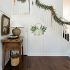 Spring Wreaths for Front Door 10" Artificial Floral Wood Bead Wreaths Eucalyptus Leaves Rose Hydrangea Wreath for Front Door Boho Farmhouse Wall Decor 2 Pack - White - Image 5