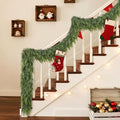 16FT 1Pcs Lifelike Touch Artificial Christmas Cedar Garland for Stair Decor by YXZZWL