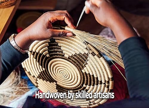 Set of 6 Handwoven Seagrass Baskets – Decorative Woven Baskets for Wall or Table Décor, Boho & Farmhouse Style - Image 3