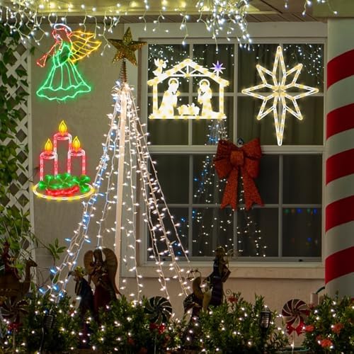 TRWYMZ Christmas Decorations - 16" Christmas Window Silhouette Lights - Image 5
