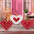3 Pcs Valentine‘s Day Decorations for Home Outdoor, 15.75'' Pink Heart Wood Porch Standing Love Decor, Romantic Sign for Front Door, Garden, Patio, Home, Happy Valentine‘s Day Decoration by Memorywuu