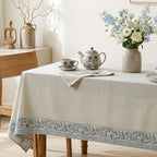ISAENNE Designer French Elegant Rectangular Tablecloth,71"x55" - Image 3