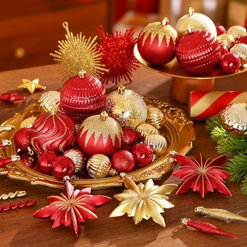SHareconn 80Pcs Christmas Tree Ornaments Set Christmas Tree Decorations - Image 3