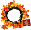 QBIS Halloween Lights, Orange Yellow Red, 120 Berry Cluster Lights,6.5ft by QbisChristmasLights