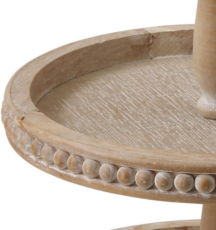 Round 3-Tier Decorative Wood Tray - Image 4
