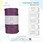 Makromecity Sparkle 2 Skeins of Polypropylene Macrame Cord 3mm x 131 Yards (394 feet) Premium Polyester Macrame Cord for Macrame Art & Crafts for Wall Hangings, Bags, Underplate, Rug - Image 3