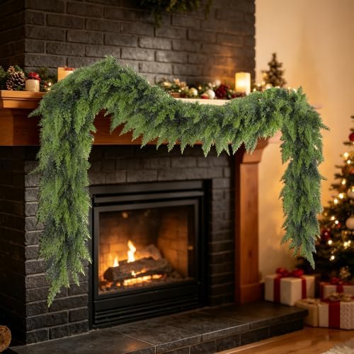 yofit 6FT Artificial Cedar Pine Garland Christmas Decorations - Image 6