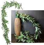 DearHouse 5.5ft Seeded Eucalyptus Garland, Artificial Vines Faux Eucalyptus Leaves Table Garland Artificial Greenery Wedding Backdrop Arch Wall Decor - Image 7