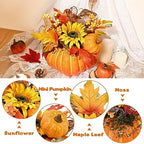 Waipfaru Fake Pumpkin Decor, Decorative Pumpkins for Fall, Fall Centerpieces for Tables, Fall Decor Artificial Pumpkins for Home Table Thanksgiving Halloween Indoor Outdoor Porch Bathroom Decor - Image 2