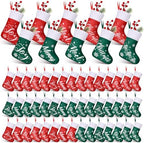 HooLing 50 Pcs 7 Inch Mini Christmas Stockings Bulk, Green, Basic by HooLing