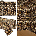 Tegeme 100 ft Halloween Skull Wall Backdrop Roll, Skeleton Tablecloth by Tegeme