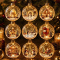 Glowing Christmas Story Ornaments, 9-Piece Light Up Mini Scene Set (Set B) by Unknown