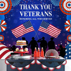 Veterans Day Backdrop Decorations Patriotic Banner 12x10ft - Image 5