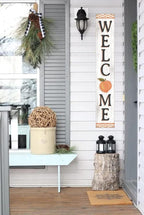 Welcome With Peach Sign for Front Door, 4ft Tall Front Porch Decor, Vertical Wooden Signs for Front Porch, Rustic Farmhouse Wood Porch Decorations Outdoor - Image 4