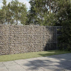 vidaXL Gabion Basket Iron Cage - Silver 118.1"x19.7"x59.1" - -, Tool-Free Assembly, Outdoor Retaining Wall - Image 3