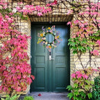 18 Inch Spring Easter Wreath, Flacredyyy Artificial with Leaves Flowers and Eggs, Easter Eggs Wreath for Front Door Indoor Farmhouse Office Home Decor - Image 7