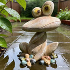 Funny Frog Garden Statue Outdoor Dec Cute Resin Animal Figurine Weatherproof for Yard Lawn Patio Garden Bed Pathway - Whimsical Indoor Outdoor Ornament Gift for Nature Lovers - Image 2