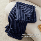 Bedsure Soft Navy Blue Throw Blanket for Couch Decor Gifts 50"x70" - Image 6
