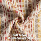 FUTEI Pack of 2 Boho Throw Pillow Covers 20x20 Inch, Brown Red - Image 2