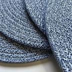 WAZAIGUR Round Placemats Set of 6 Thick Cotton Rope, 13inch, Blue and White - Image 5