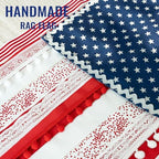 4th of July Decorations - Memorial Day Decor - 4 x 2.3 Ft Rag American Flag Banner for Home Party Supplies - Fourth of July Independence Day Accessories for 250th Anniversary Celebration Indoor Outdoor Decoration - Image 3