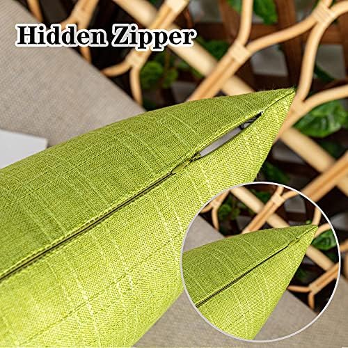 Kevin Textile Outdoor Waterproof 26”x26” Pillow Covers 2 Pack, Green - Image 3