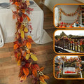 Anna's Whimsy 13FT Thanksgiving Garland With Pumpkin and Pine Cone, Hanging Autumn Leaf Decor for Door, Wall, Staircase, Porch, Balcony, Fireplace - Fall Indoor Decor by AnnasWhimsy