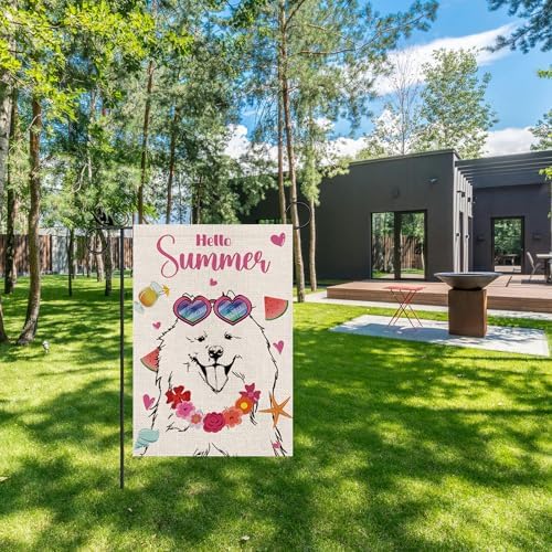 Seasonal Garden Flags Samoyed Double Sided Flags Set of 11 Holiday Farmhouse Indoor Outdoor Yard Lawn Christmas Gifts Decorations 12.5x18 Inch - Image 5