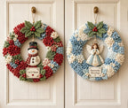 3D Fabric Poke Wreath DIY Kit for Adults Christmas Holiday Decor，2PCS K by Unknown