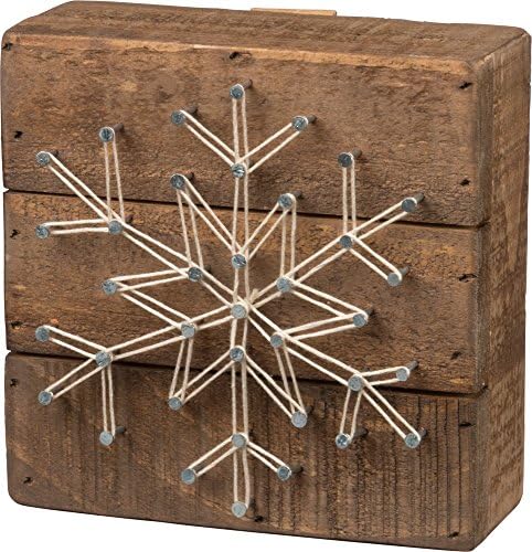 Primitives by Kathy Christmas-Themed String Art, Snowflake by PrimitivesbyKathy