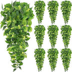 Hoteam 12 Pcs Artificial Hanging Greenery Plants, Pothos by Hoteam