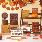 14 Pcs Halloween Tiered Tray Decor Set, Gnome Wood Table Signs (Simple) - Image 6
