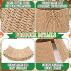 Foilswirl 28 Inch Christmas Tree Collar Wicker Tree Skirt Stand Base - Image 3