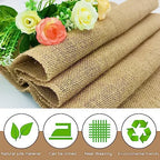 10 Pack Natural Burlap Table Runners,12 x 72 Inch Rustic Jute Table Runner and Placemats Bulk for Western Wedding Table Decorations,Farmhouse Style Party,Holiday,Kitchen Table Decor - Image 4